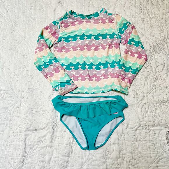 Ruffle Butts Rash Guard Swim Set Size 6 - Picture 2 of 7